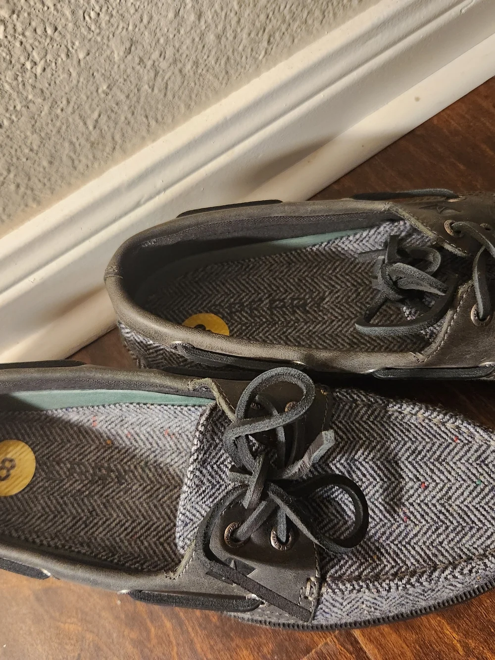 Sperry Men's Gray Herringbone Boat Shoes